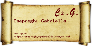 Csepreghy Gabriella névjegykártya
